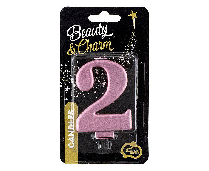 GOD LUMANARI TORT Number 2, metallic rose gold, 8cm PF-SCRZ2 [2]