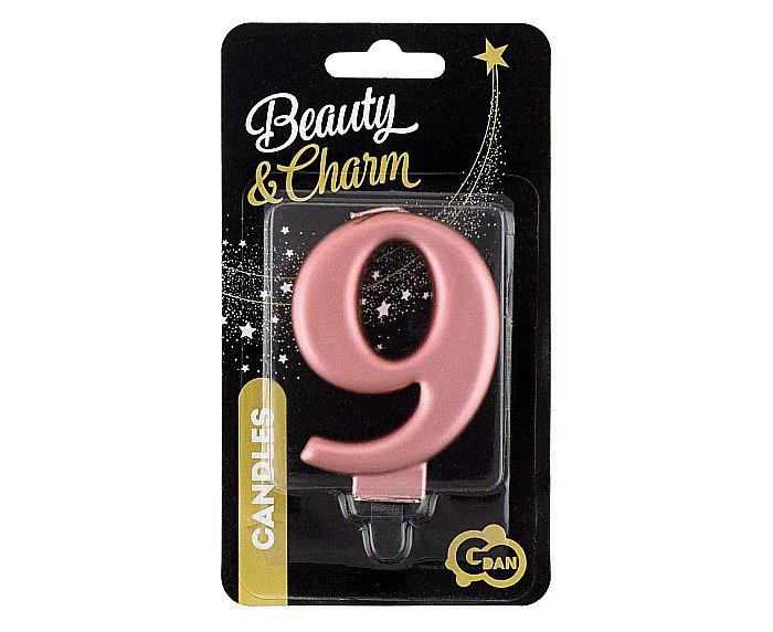 GOD LUMANARI TORT Number 9, metallic rose gold, 8cm PF-SCRZ9 [2]