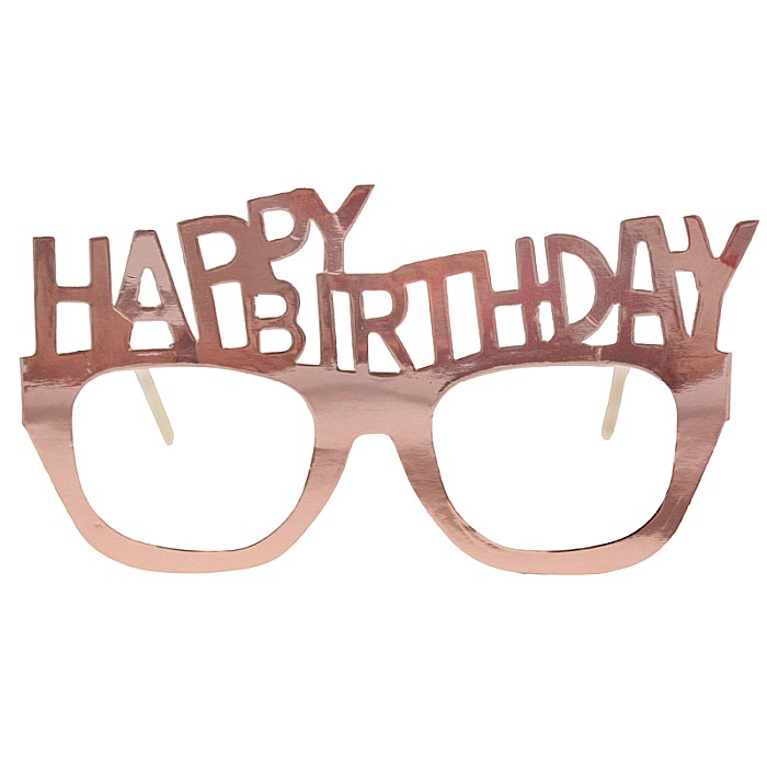 GOD OCHELARI CARTON PARTY HAPPY BIRTHDAY ROSE GOLD 4/SET PF-OPRG [1]