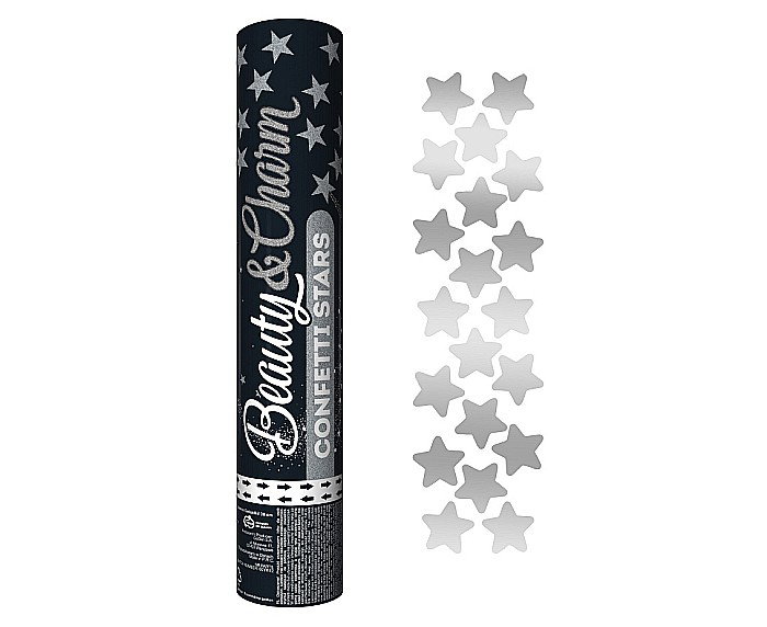 GOD CONFETTI Confetti cannon Silver Stars, 30cm KP-SG30 [1]