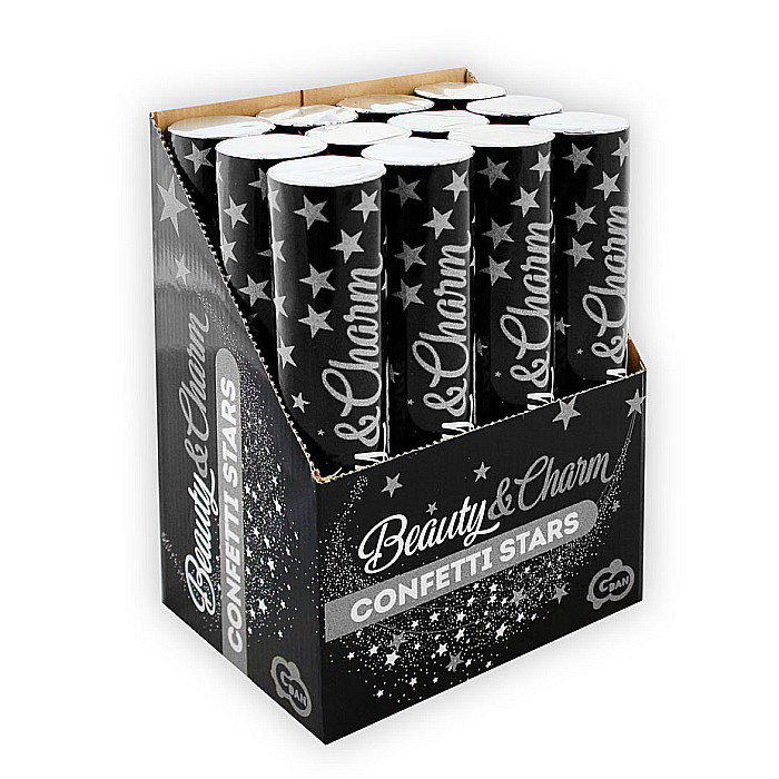 GOD CONFETTI Confetti cannon Silver Stars, 30cm KP-SG30 [2]