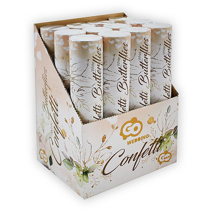 GOD CONFETTI Confetti cannon White Butterflies, 30cm KP-BM30 [3]