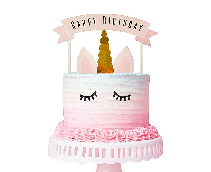 GOD DECORATIUNE DIN HARTIE PENTRU TORT UNICORN FJ-DPTJ [1]