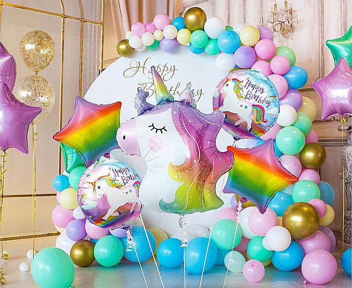 GOD BALON FOLIE ALUMINIU SET Unicorn, Happy Birthday, 5/set BZ-HJED [2]