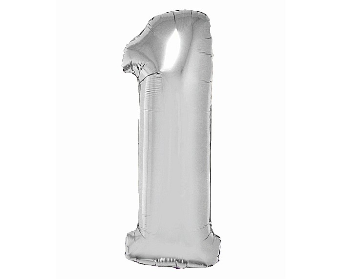 GOD BALON FOLIE ALUMINIU Smart, digit 1, 76cm, silver CH-SSR1 [1]