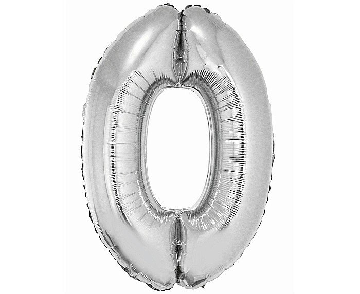 GOD BALON FOLIE ALUMINIU Smart, digit 0, 76cm, silver CH-SSR0 [1]