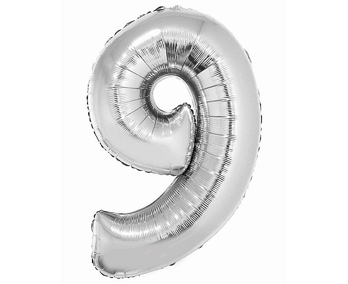 GOD BALON FOLIE ALUMINIU Smart, digit 9, 76cm, silver CH-SSR9 [1]