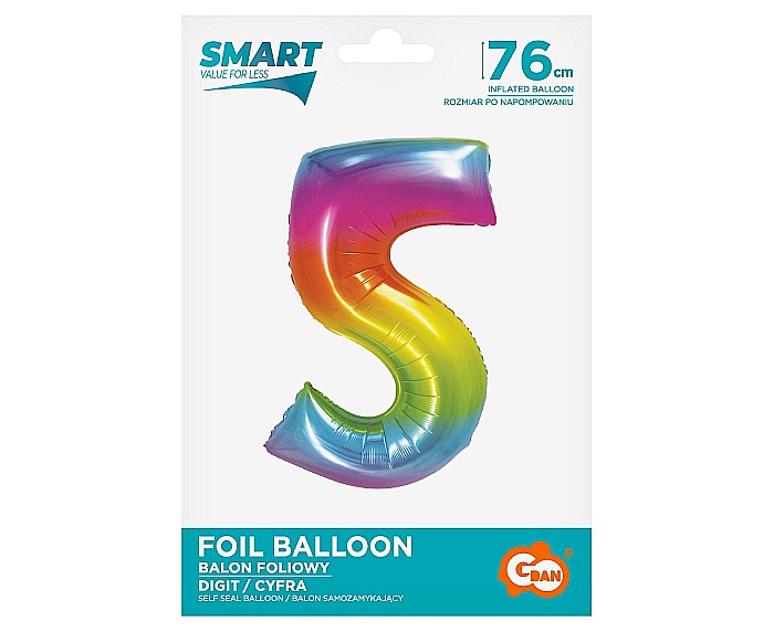 GOD BALON FOLIE ALUMINIU SMART 5 RAINBOW 76CM CH-STC5 [2]