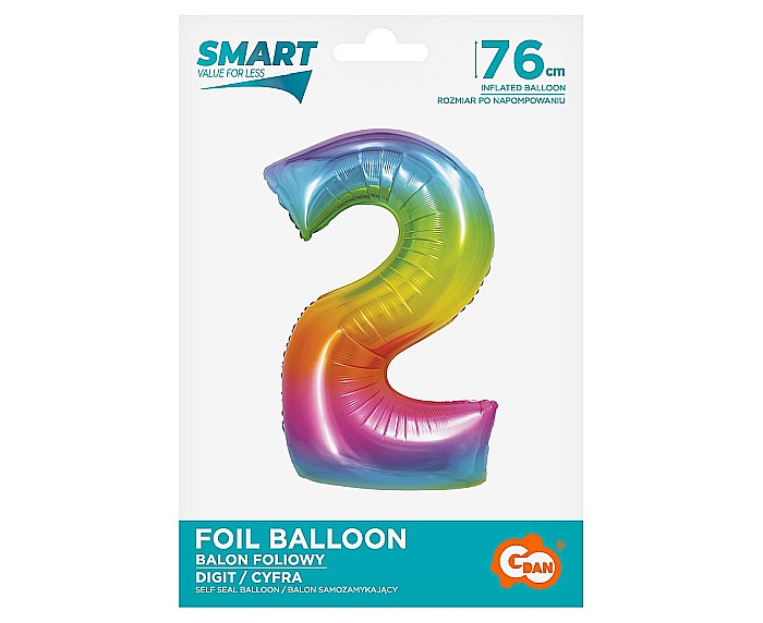 GOD BALON FOLIE ALUMINIU SMART 2 RAINBOW 76CM CH-STC2 [2]