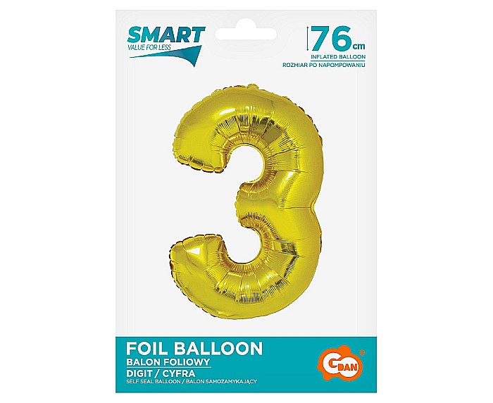 GOD BALON FOLIE ALUMNIU SMART 3 GOLD 76CM CH-SZL3 [2]