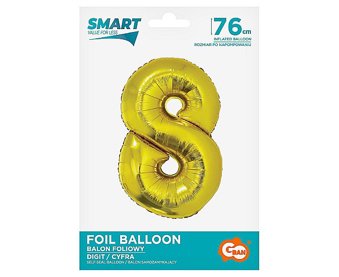 GOD BALON FOLIE ALUMNIU SMART 8 GOLD 76CM CH-SZL8 [2]