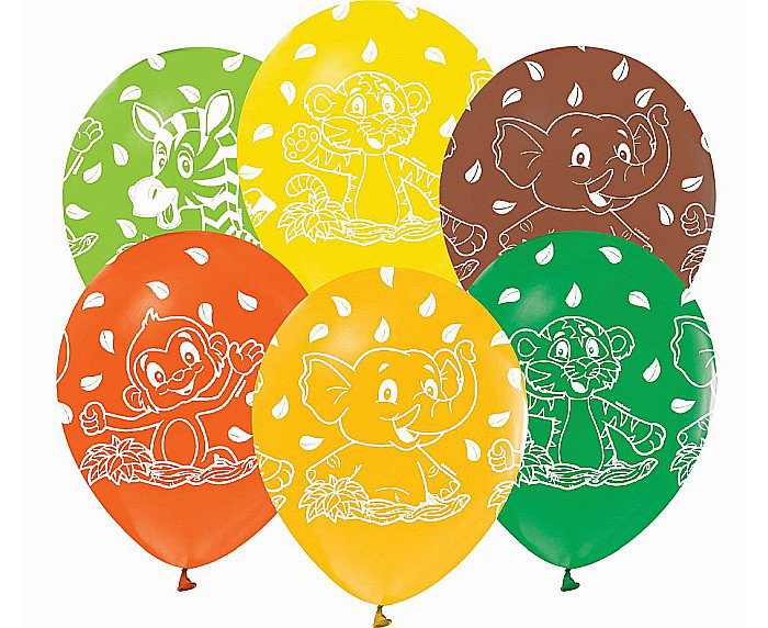 GOD BALOANE LATEX Animals balloons, 30cm, 5/set GZ-ZWT5 [1]