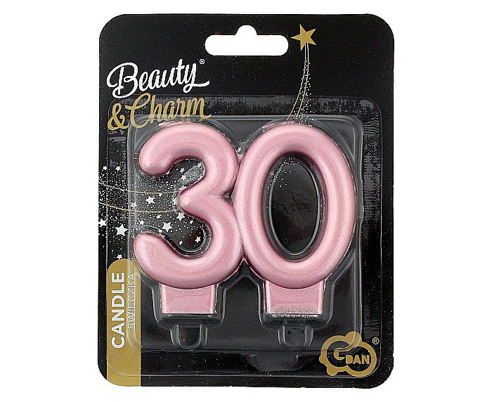 GOD LUMANARI TORT Number 30, rose gold metallic, 8cm PF-SCRZ30 [2]