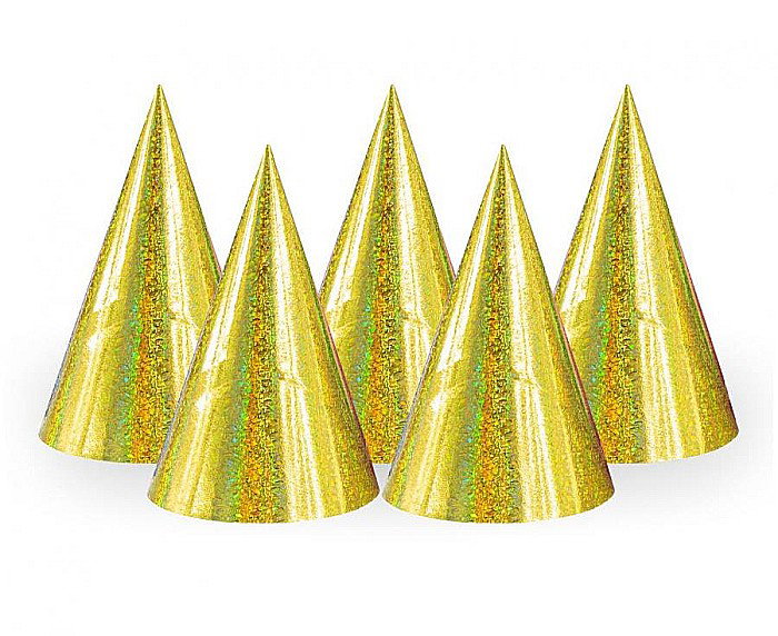 GOD COIF DIN CARTON Paper hats, holographic gold, 100/set PF-CHZ1 [1]