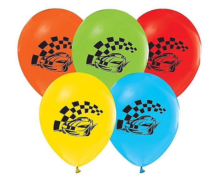 GOD BALOANE LATEX Racing Car balloons, 30cm, 5/set GZ-SMW5 [1]