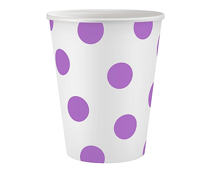 GOD PAHARE CARTON Polka Dots, lavanda, 250ml 6/set PW-KPGL [1]