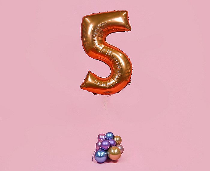 GOD BALON FOLIE ALUMINIU SMART 5 CUPRU 76CM CH-SMD5 [2]