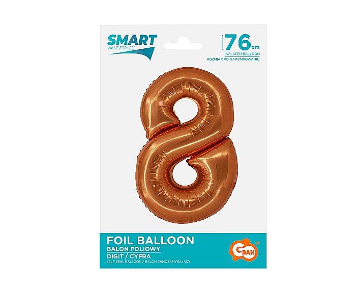 GOD BALON FOLIE ALUMINIU SMART 8 CUPRU 76CM CH-SMD8 [2]