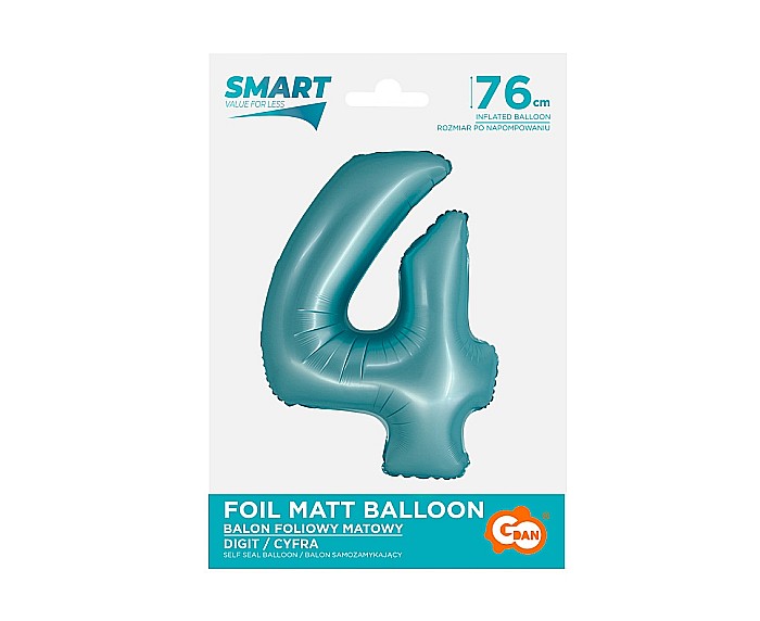 GOD BALON FOLIE ALUMINIU SMART 4 MAT LIGHT BLUE 76CM CH-SJN4 [2]
