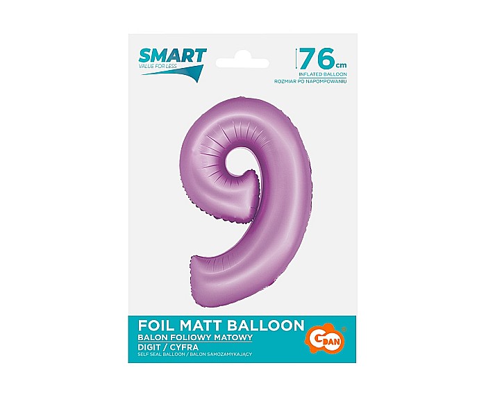 GOD BALON FOLIE ALUMINIU SMART 9 MAT LIGHT BLUE 76CM CH-SJN9 [2]