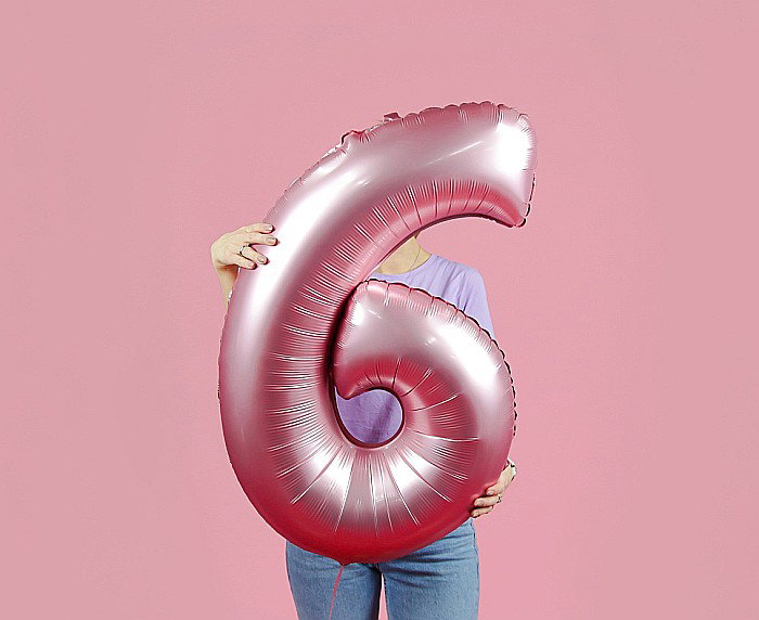 GOD BALON FOLIE ALUMINIU SMART 6 MAT LIGHT PINK 76CM CH-SJR6 [4]