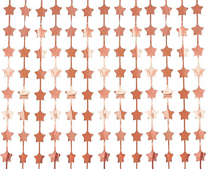 GOD PERDEA DECORATIVA FOLIE ALUMINIU 100*200CM STELE ROSE-GOLD SH-KGRZ [2]