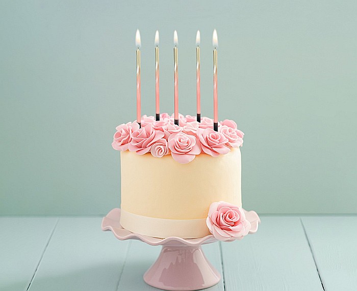 GOD LUMANARI TORT Ombre, gold/cream, 15cm 5/set 7C-SSOZ [2]