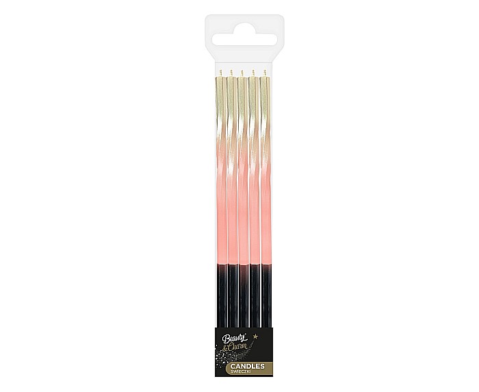GOD LUMANARI TORT Ombre, gold/cream, 15cm 5/set 7C-SSOZ [3]