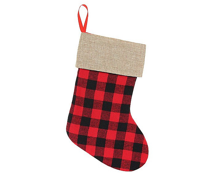 GOD DECORATIUNE CRACIUN SOSETA Red-White Chequered Pattern, 40.5cm NW-SSCK [1]