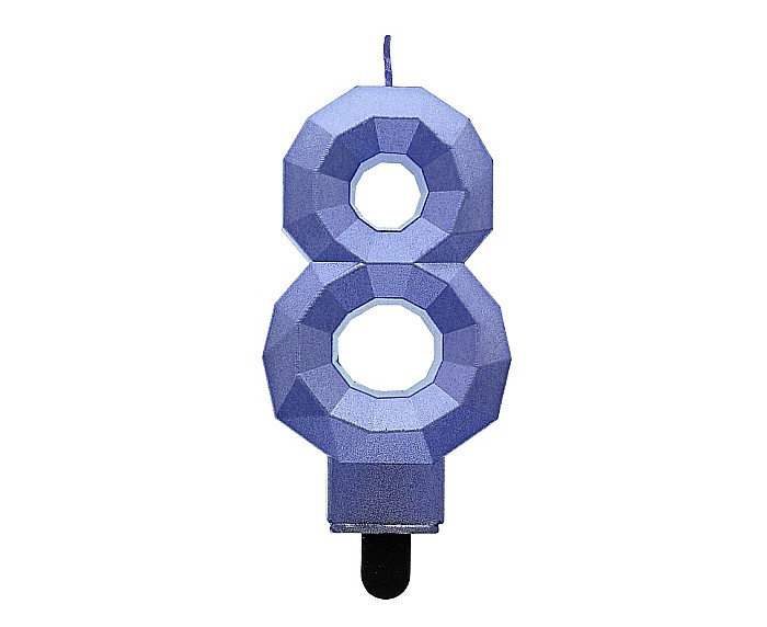 GOD LUMANARI TORT Number 8, Diamond, metallic dark blue, 7.6cm PF-SDC8 [1]