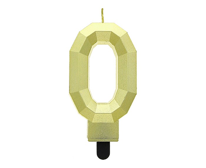 GOD LUMANARI TORT Number 0, Diamond, metallic gold, 7.6cm PF-SDZ0 [1]