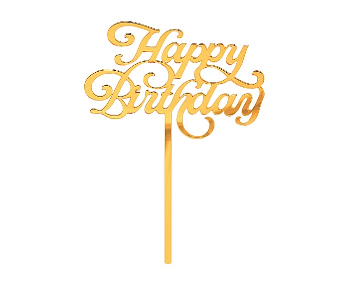GOD DECORATIUNI PENTRU TORT Acrylic cake topper, Happy Birthday, 11*15cm PF-DAHB [3]