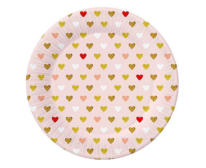 GOD FARFURII CARTON XOXO, pink, 18cm 6/set PG-TXR6 [1]