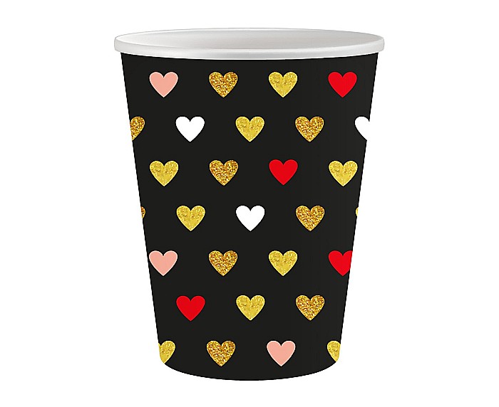 GOD PAHARE CARTON XOXO collection, black, 250ml 6/set PG-KXK6 [1]