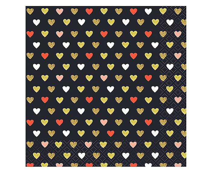 GOD SERVETELE 33*33CM 20/SET XOXO COLLECTION NEGRU PG-SXK2 [1]