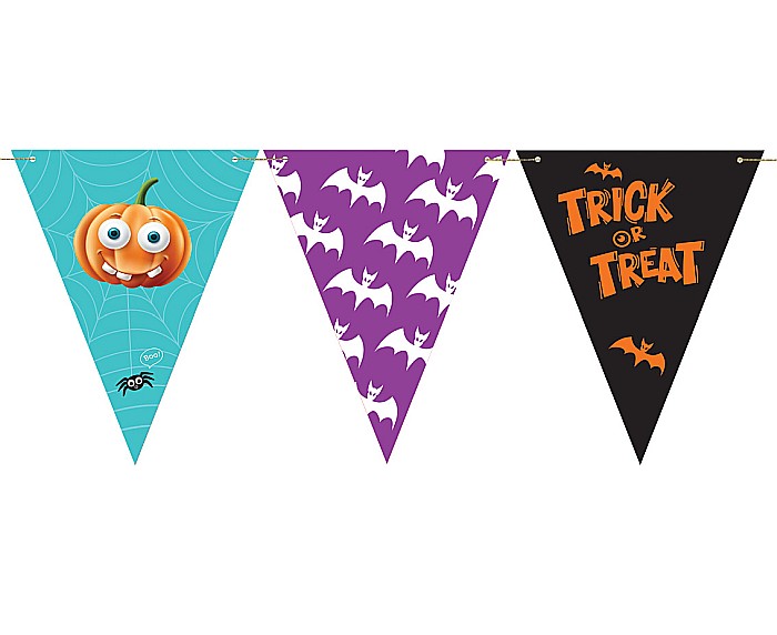 GOD GHIRLANDA DIN HARTIE Boo paper flag garland, 250cm 9 flags RV-GPFB [3]