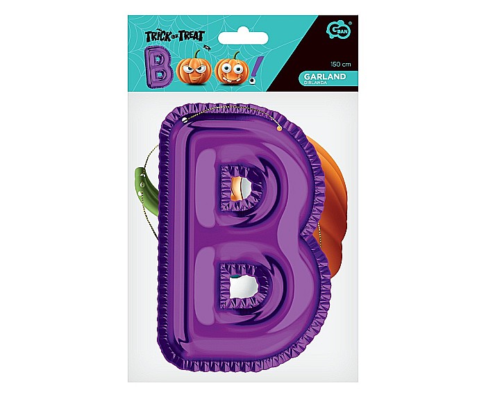 GOD GHIRLANDA DIN HARTIE Boo, purple, orange, 150cm RV-GPBO [4]