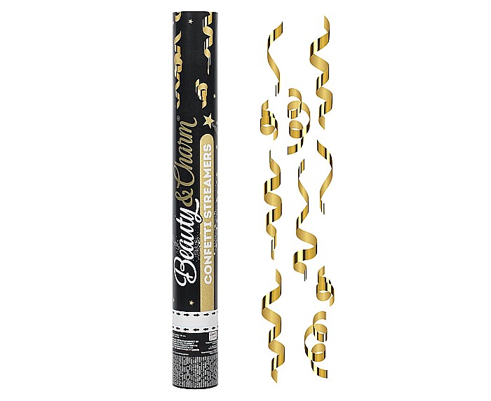 GOD CONFETTI Confetti Cannon, Streamers Gold, 40cm JC-KPSZ40 [1]