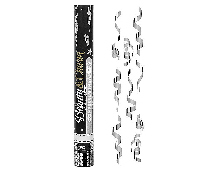 GOD CONFETTI Confetti Cannon, Streamers Silver, 40cm JC-KPSS40 [1]