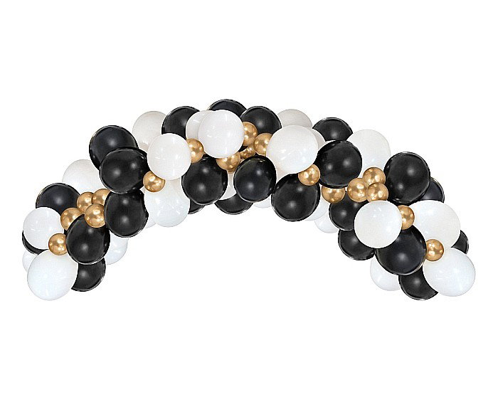 GOD GHIRLANDA DIN BALOANE B&C white, gold and black, 70 pcs GB-ZC70 [1]