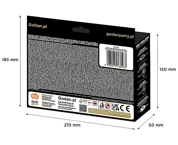 GOD GHIRLANDA DIN BALOANE B&C white and gold, 70 pcs GB-BZ70 [4]