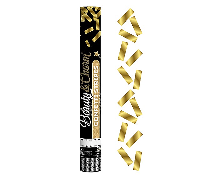 GOD CONFETTI Confetti cannon B&C, Gold stripes, 40cm KP-ZP40 [1]