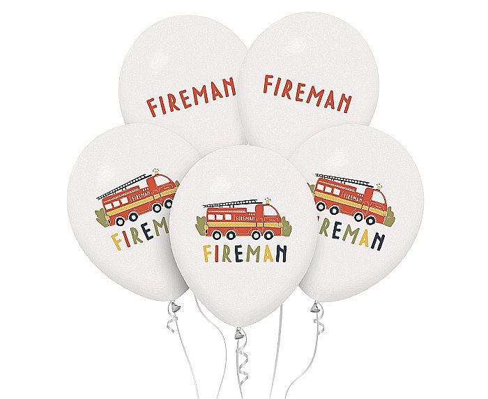 GOD BALOANE LATEX Fireman balloons, 30cm 5/set GZ-FIR5 [1]