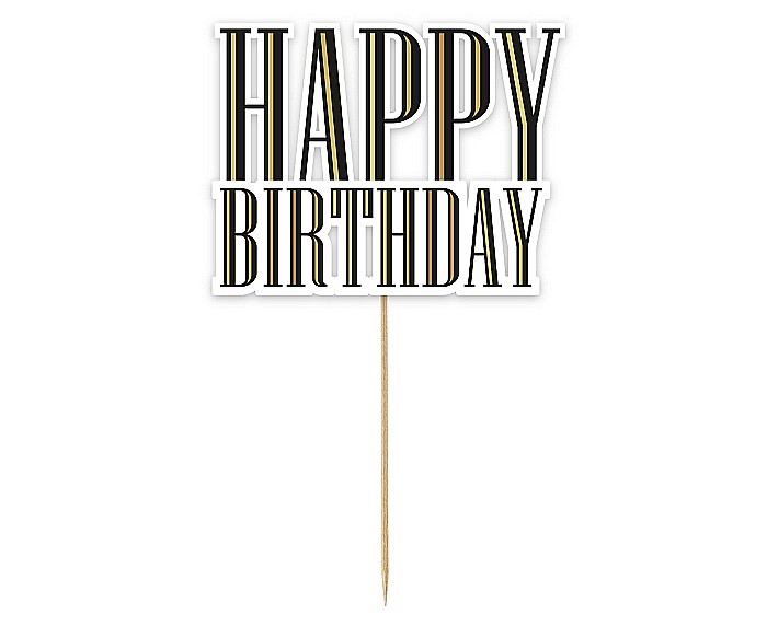 GOD DECORATIUNI PENTRU TORT B&C Happy Birthday, 13cm RV-DHBN [1]
