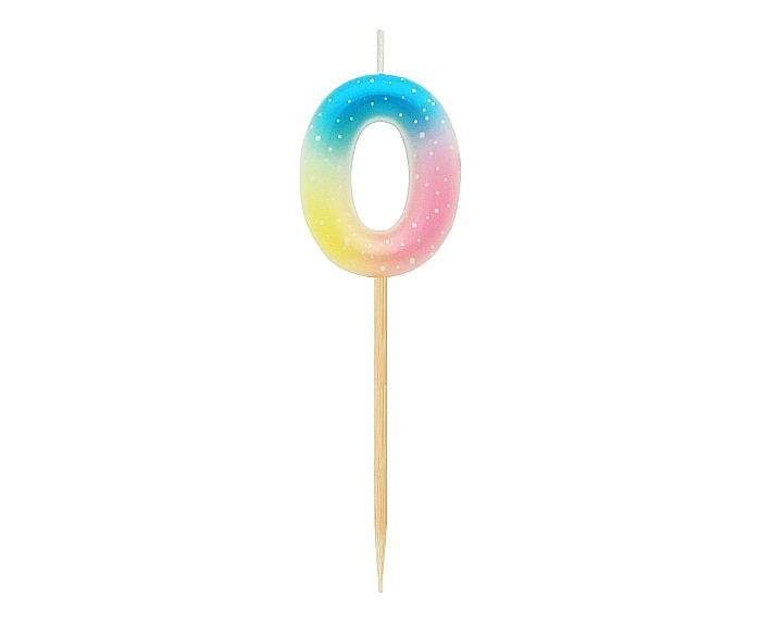 GOD LUMANARI TORT Number 0, pastel ombre, 4.5cm SF-POP0 [3]