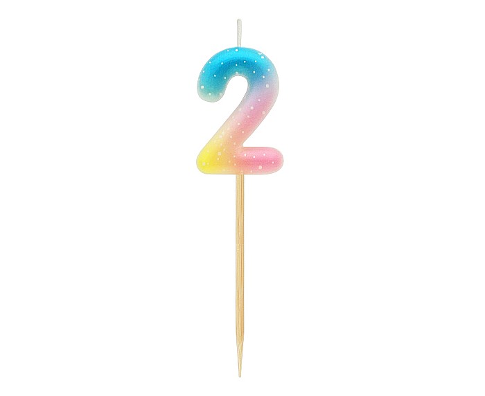 GOD LUMANARI TORT Number 2, pastel ombre, 4.5cm SF-POP2 [2]