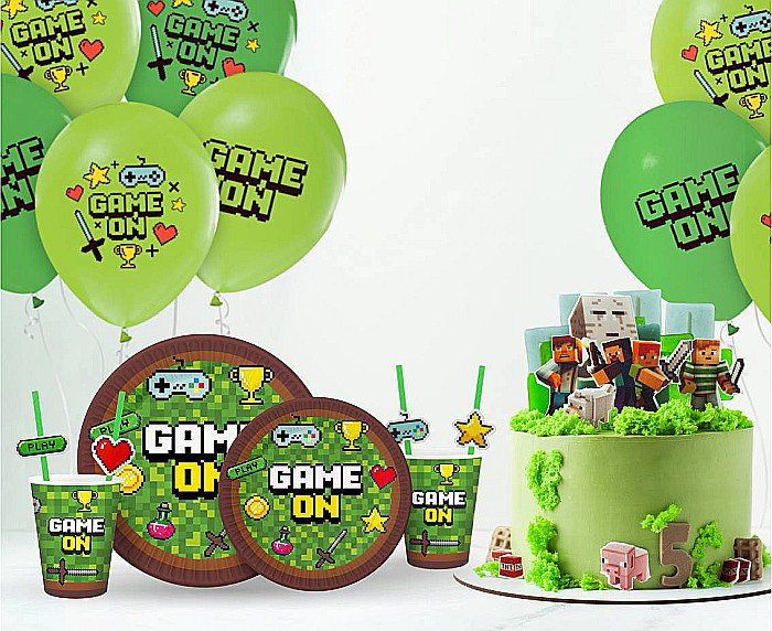 BALOANE LATEX Balloons Game On, 30cm, green 5/set GZ-GAMO [2]