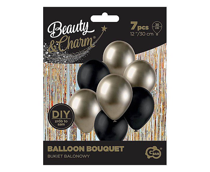 GOD BALOANE Balloon Bouquet B&C, prosseco-black, 30cm, 7/set BB-PRC7 [3]