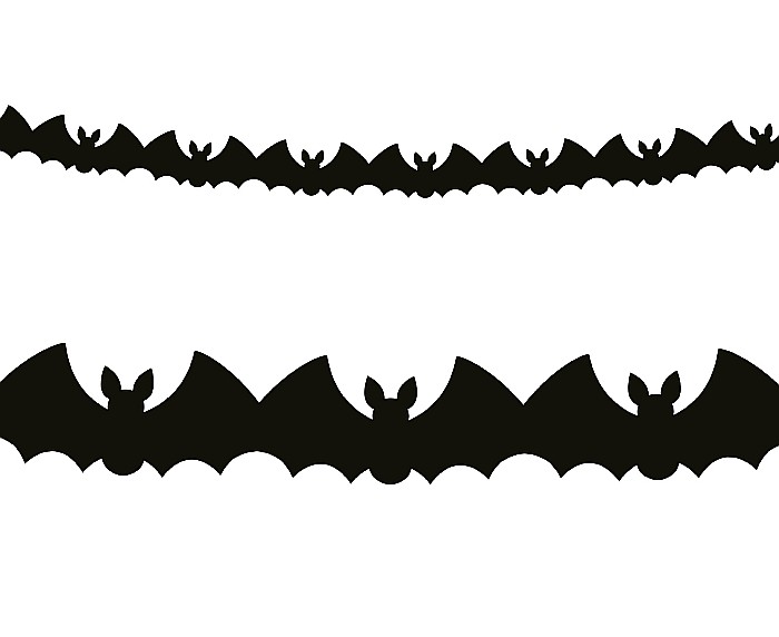 GOD GHIRLANDA DIN HARTIE Bat, black, 10.5*25*300cm PF-GNIE [2]