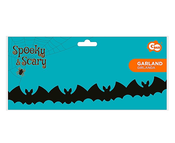 GOD GHIRLANDA DIN HARTIE Bat, black, 10.5*25*300cm PF-GNIE [3]